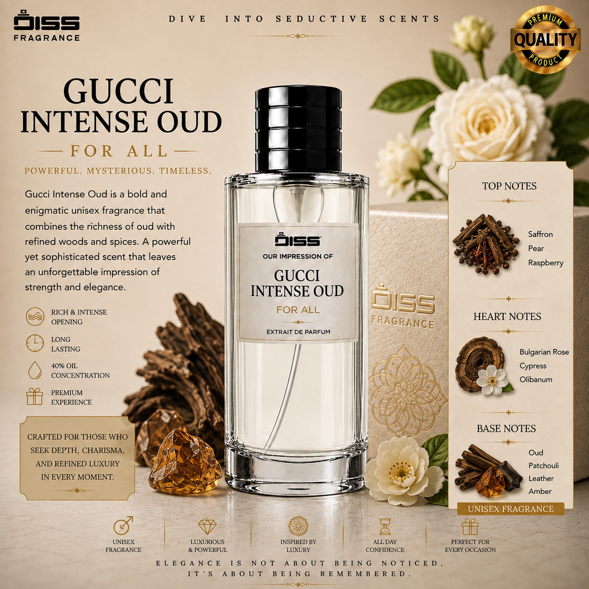 Our Impression Of Gucci Intense Oud - Unisex