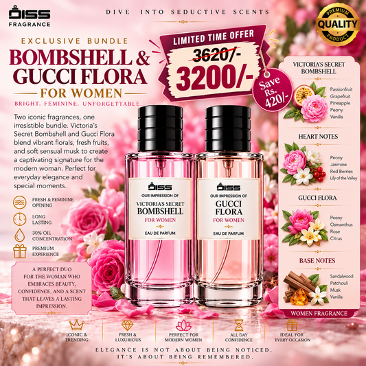 Most Loved Ladies Bundle 💖✨
(Gucci Flora 🌸 + VS Bombshell 💕)