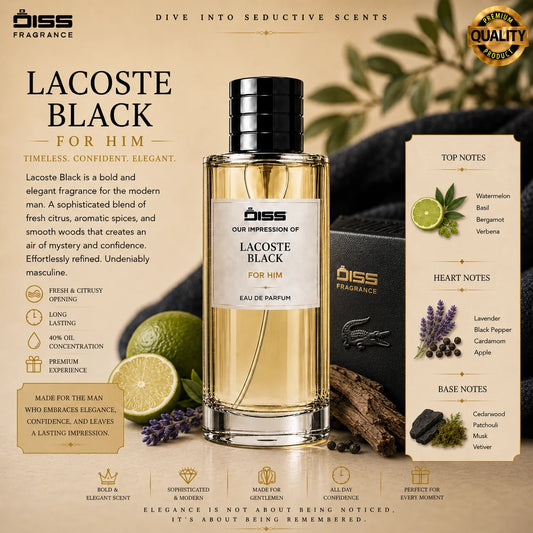Our Impression Of Lacoste Black - For Men