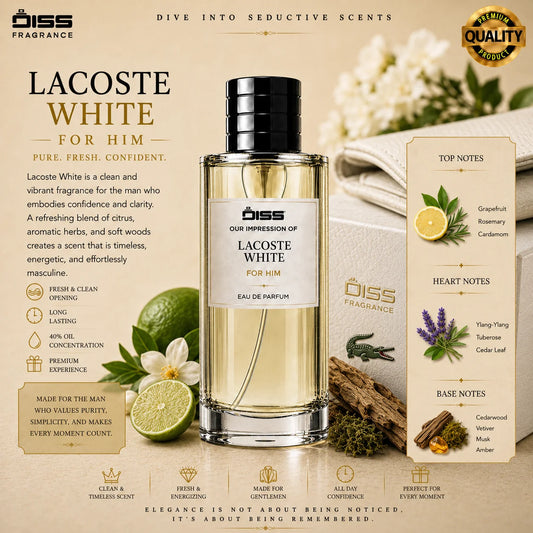 Our Impression Of Lacoste White - For Men